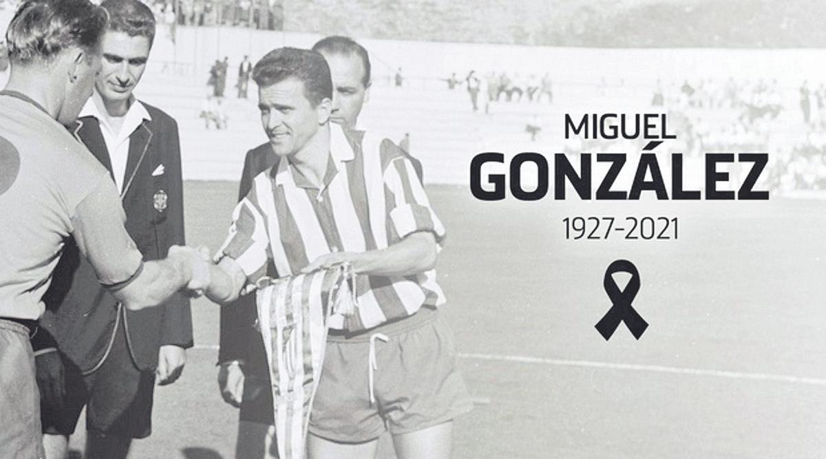 Imagen con la que el Atlético de Madrid quiso rendir homenaje ayer al palmero Miguel González Pérez.
