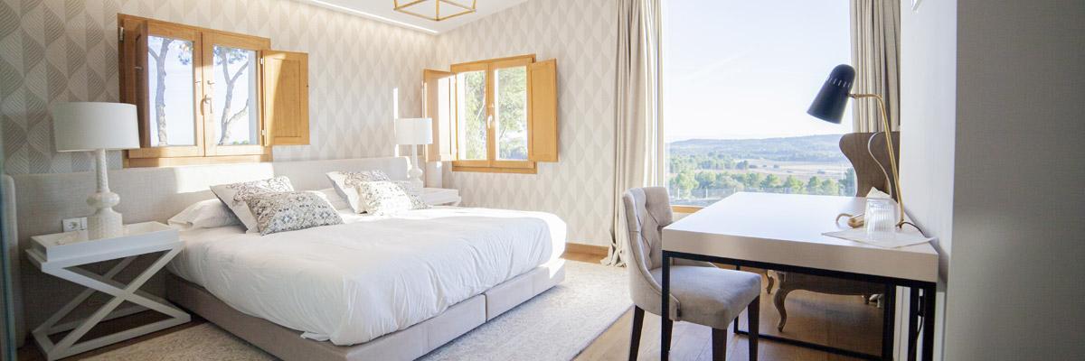 Una de las habitaciones dobles de casa Lo Alto.