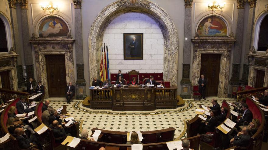 Pleno municipal en Valencia.