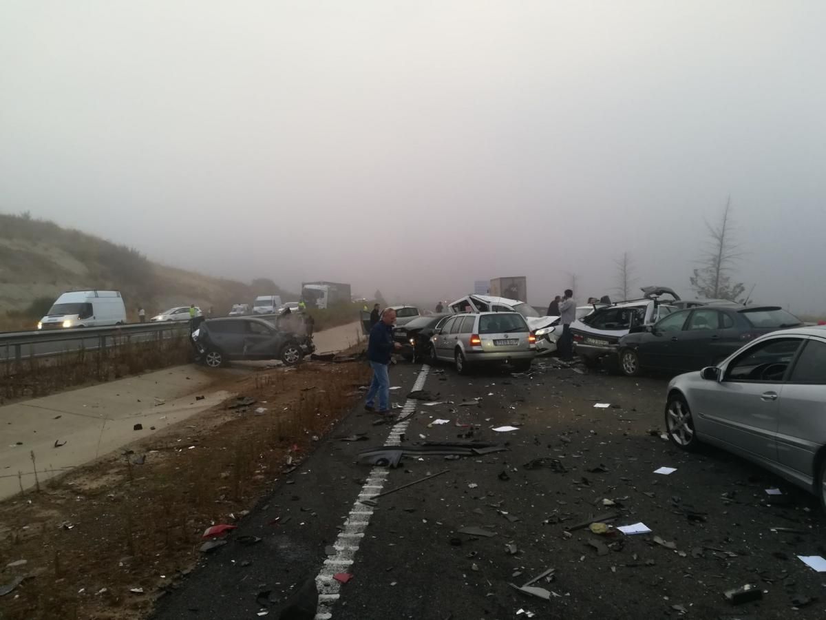 Accidente múltiple en Galisteo