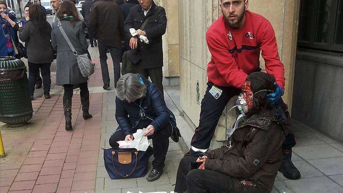 Heridos a las afueras de la estación de Maalbeek