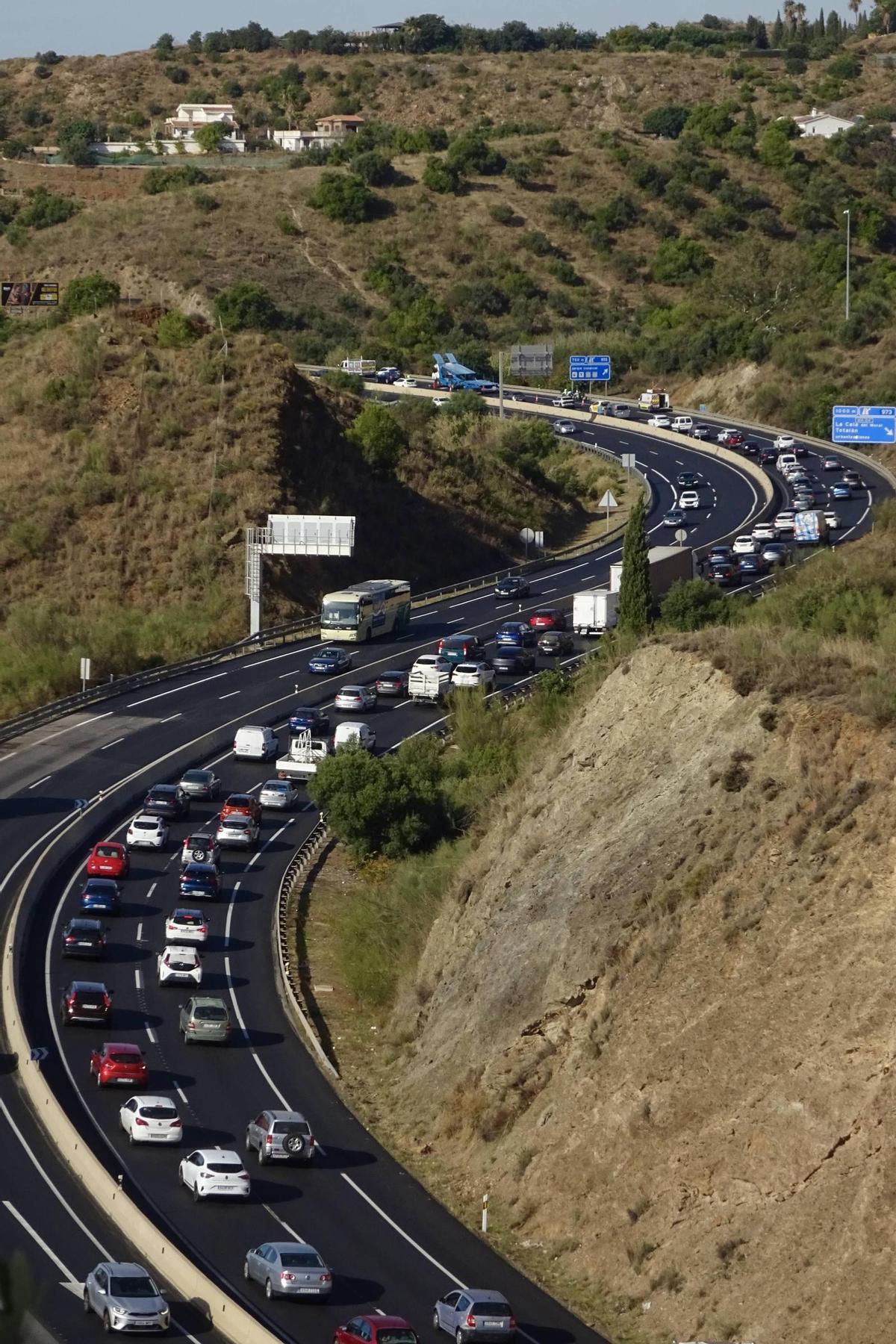 Atascos este martes en la A-7