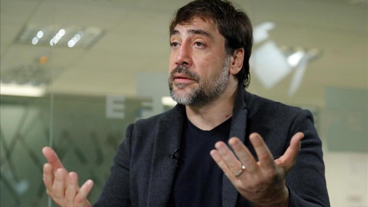 Javier Bardem, este viernes, en Madrid.