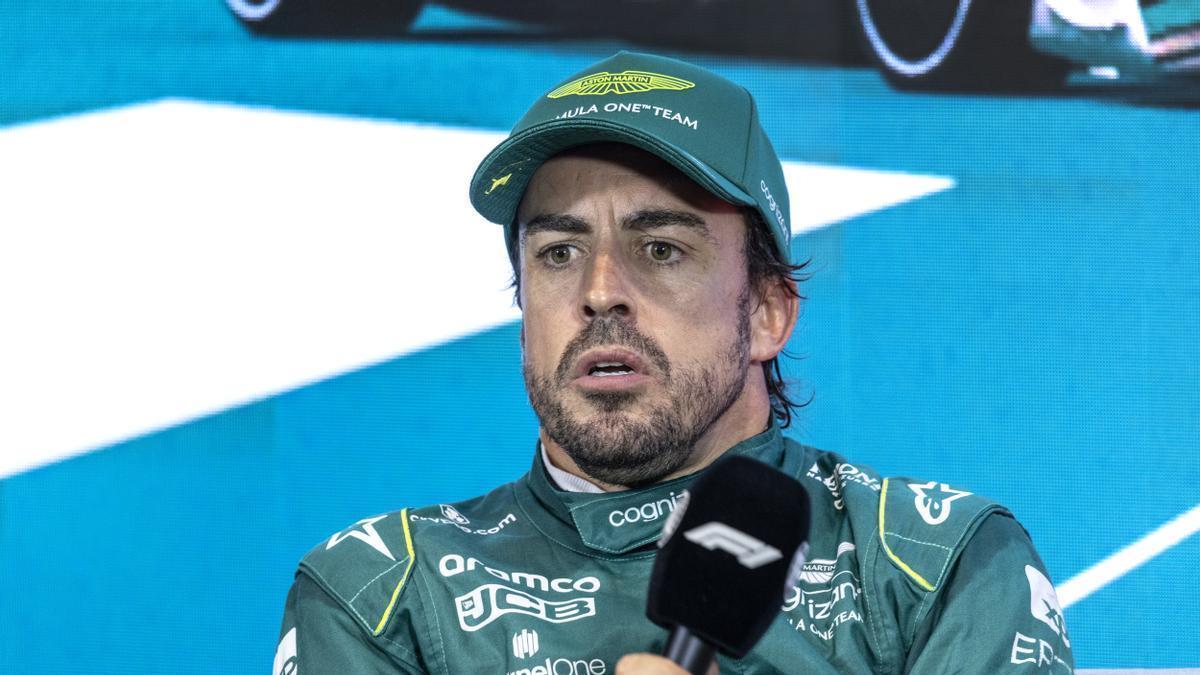 Fernando Alonso, reivindicativo en la conferencia de prensa.