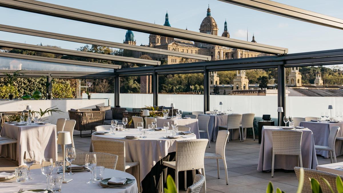 La terraza del Montjuïc Summer Pop-Up Restaurant del Hotel Intercontinental.
