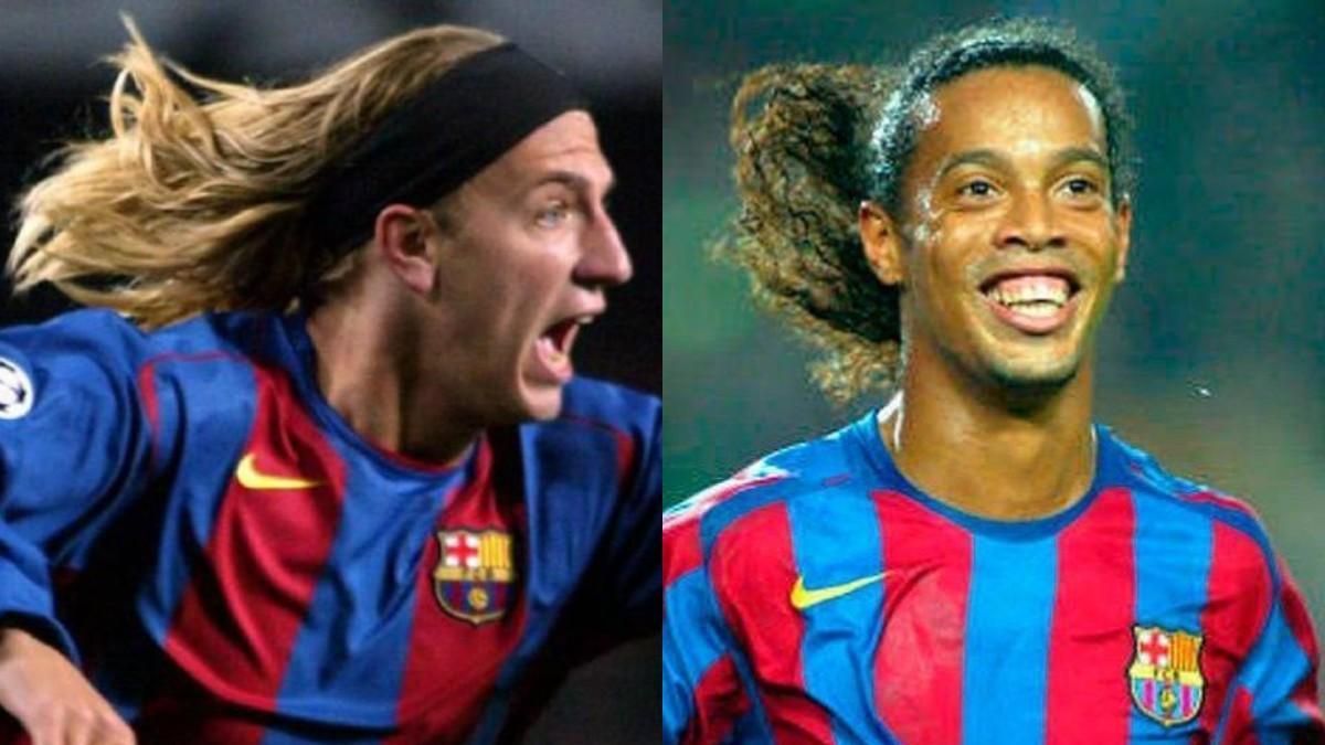 Maxi López y Ronaldinho