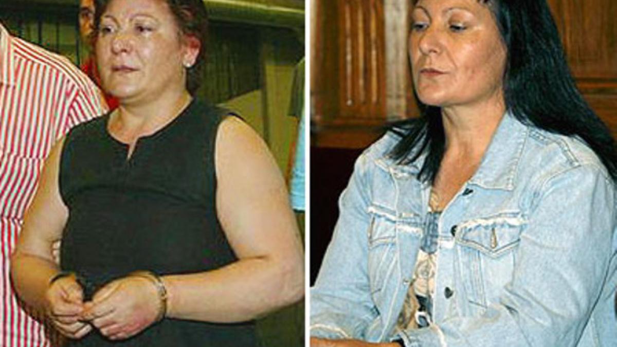 Cambio de imagen . Remedios Sánchez, en julio del 2006, cuando fue detenida (izquierda) y el pasado martes, en el juicio.