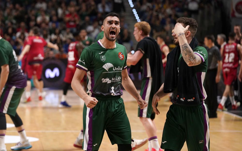 Victoria del Unicaja ante el Zaragoza en la Copa del Rey 2020.