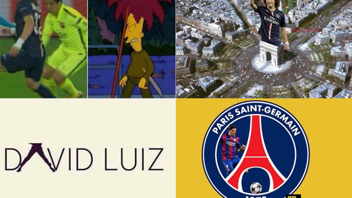 David Luiz protagoniza los 'memes' del PSG-FC Barcelona