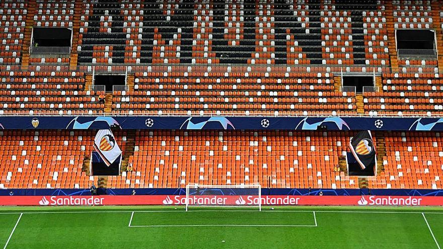 El aspecto de Mestalla a puerta cerrada se volverá a repetir en todo el final de curso.