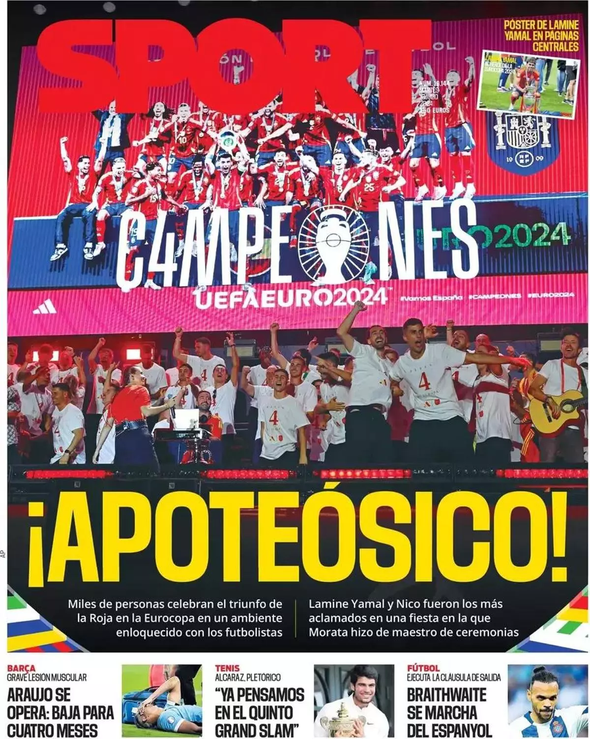 Las portadas de los diarios deportivos de hoy, 16 de julio