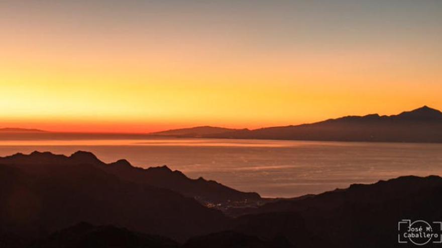 Gran Canaria, Tenerife, La Gomera y El Hierro en una misma imagen