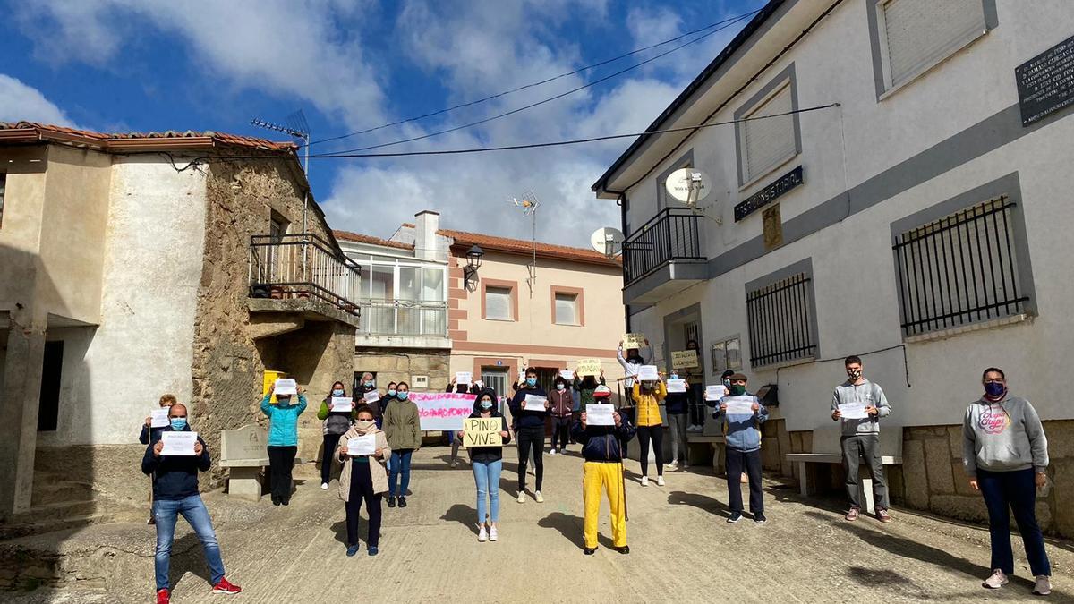 Concentración por la sanidad en Pino del Oro.