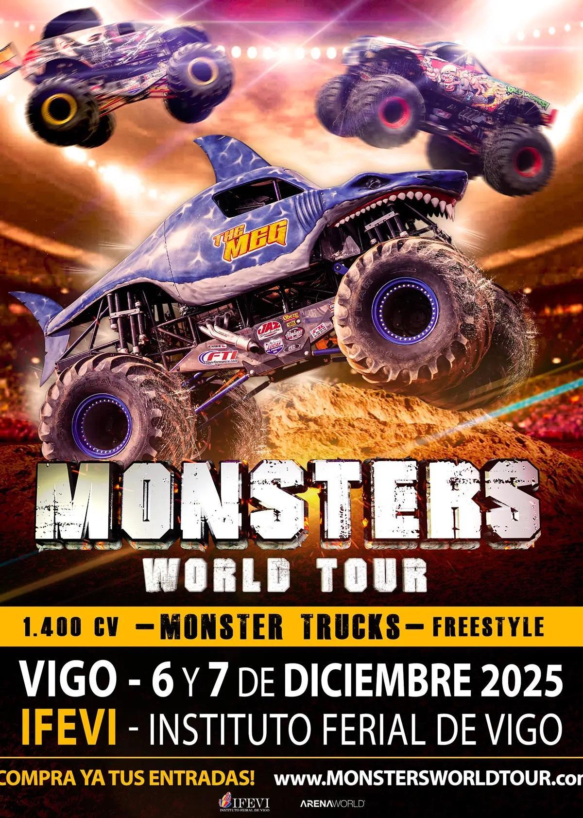 «The Meg» en el cartel del Monsters World Tour de Vigo 2025.
