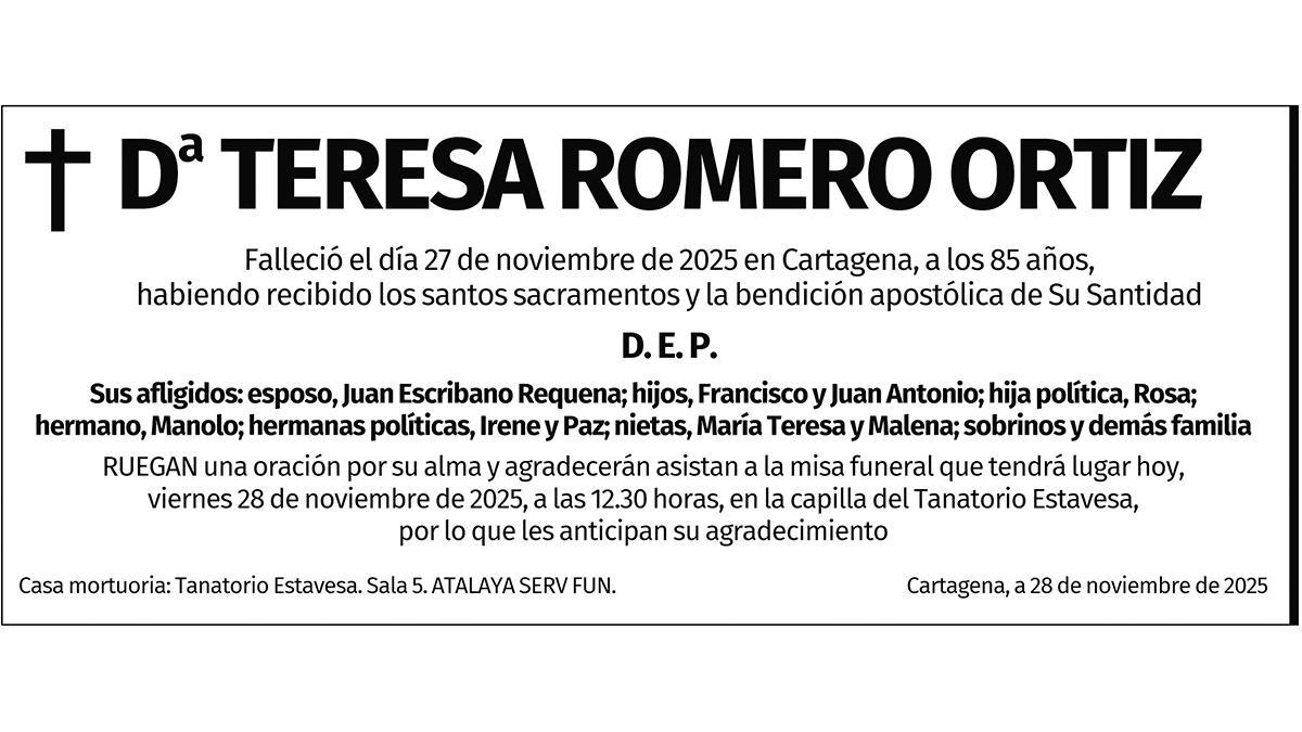 Dª Teresa Romero Ortiz