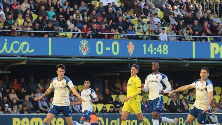 El vendaval del Zaragoza le remonta el marcador al Villarreal B en el minuto 91 (2-3)