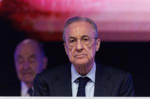 El presidente del grupo ACS y del Real Madrid Club de Fútbol, Florentino Pérez durante la Junta General de Accionistas del Grupo ACS