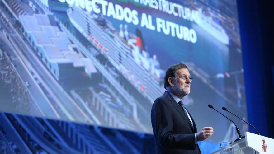 Rajoy, en la jornada con empresarios en Cataluña.