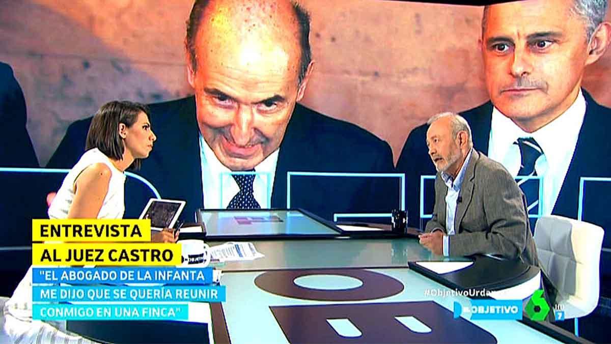 El juez Castro habla con Ana Pastor en ’El objetivo’.