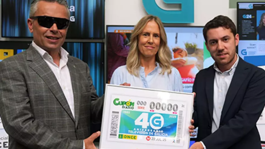 O cupón diario da ONCE celebra o 40 aniversario da Televisión de Galicia