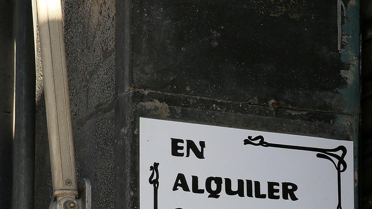 Cartel genérico de piso en alquiler sin teléfono