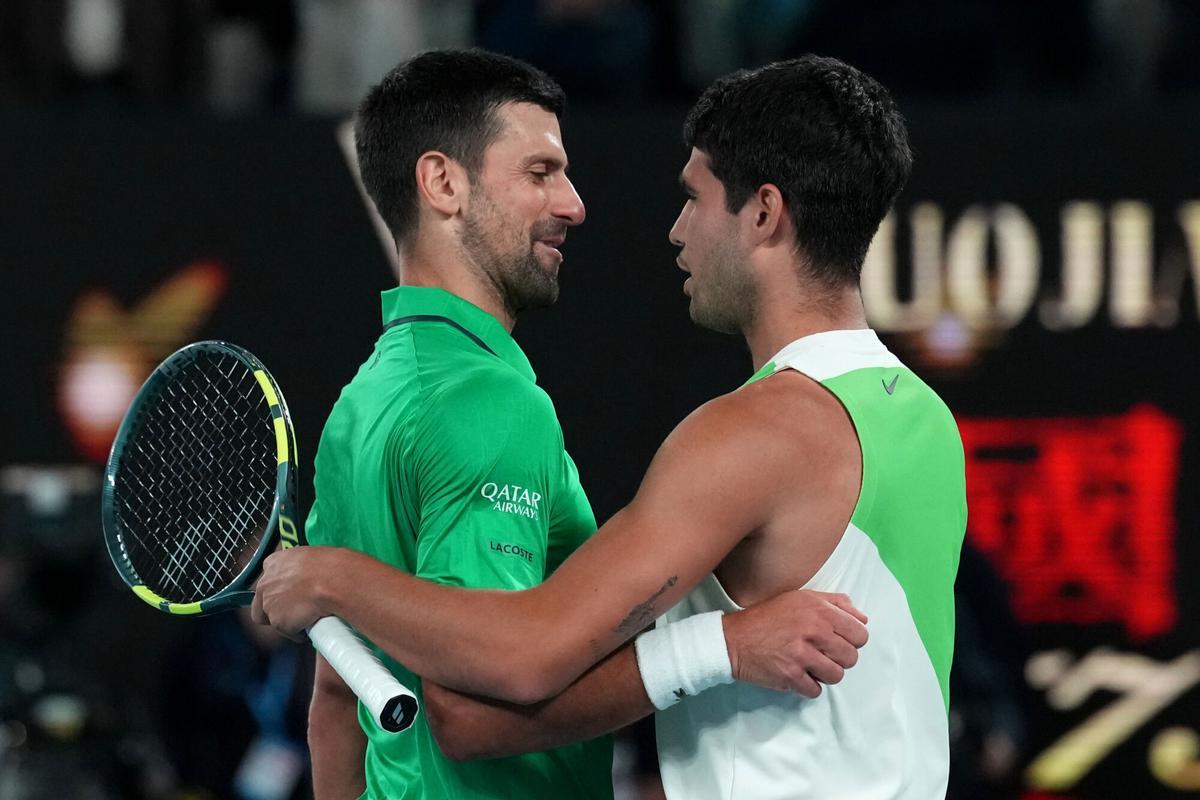 Final del Open de Australia: Carlos Alcaraz - Novak Djokovic, en imágenes.