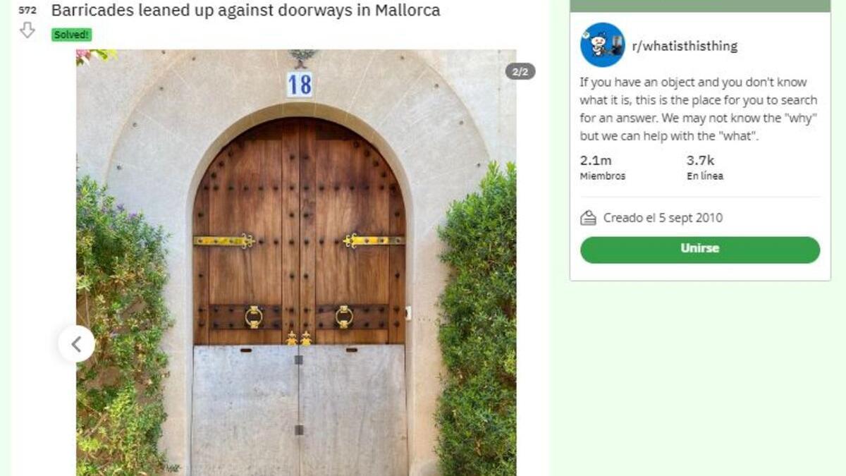 Debate en Reddit sobre el uso de barreras en las puertas de Mallorca para evitar inundaciones en casa