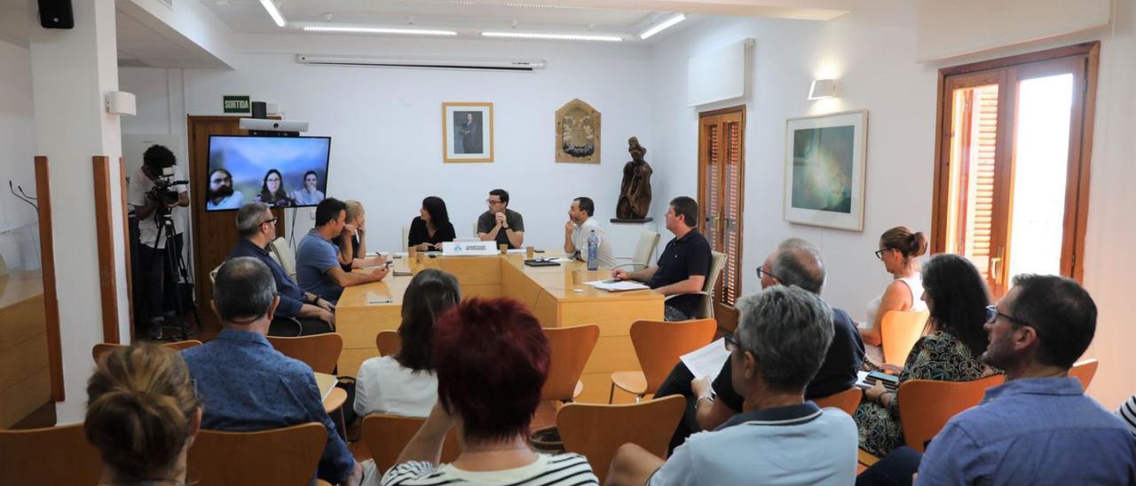 Un momento de la reunión sobre el reglamento de Costas en el Consell de Formentera