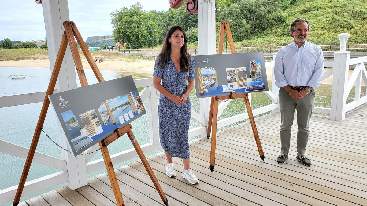 Raquel Ruiz y Alejandro Varas, ayer, en la ría