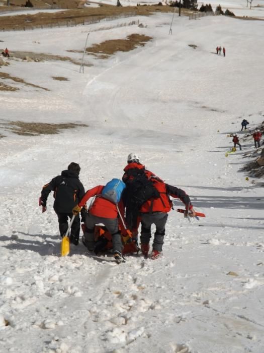 Simulacre de rescat a Vallter