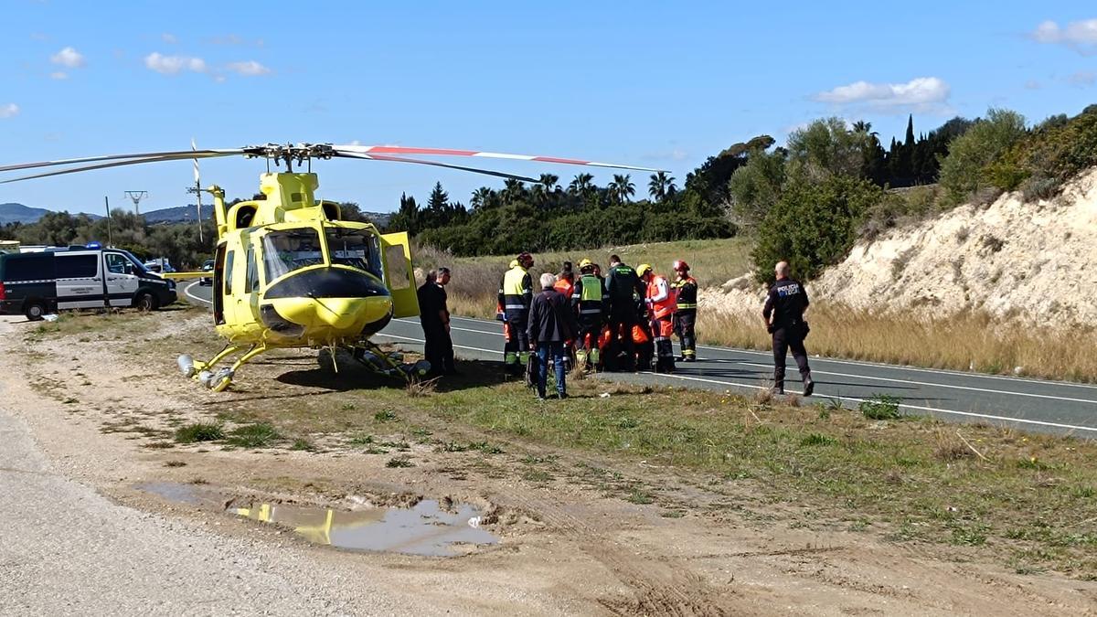 El herido más grave ha sido trasladado en helicóptero al hospital Son Espases
