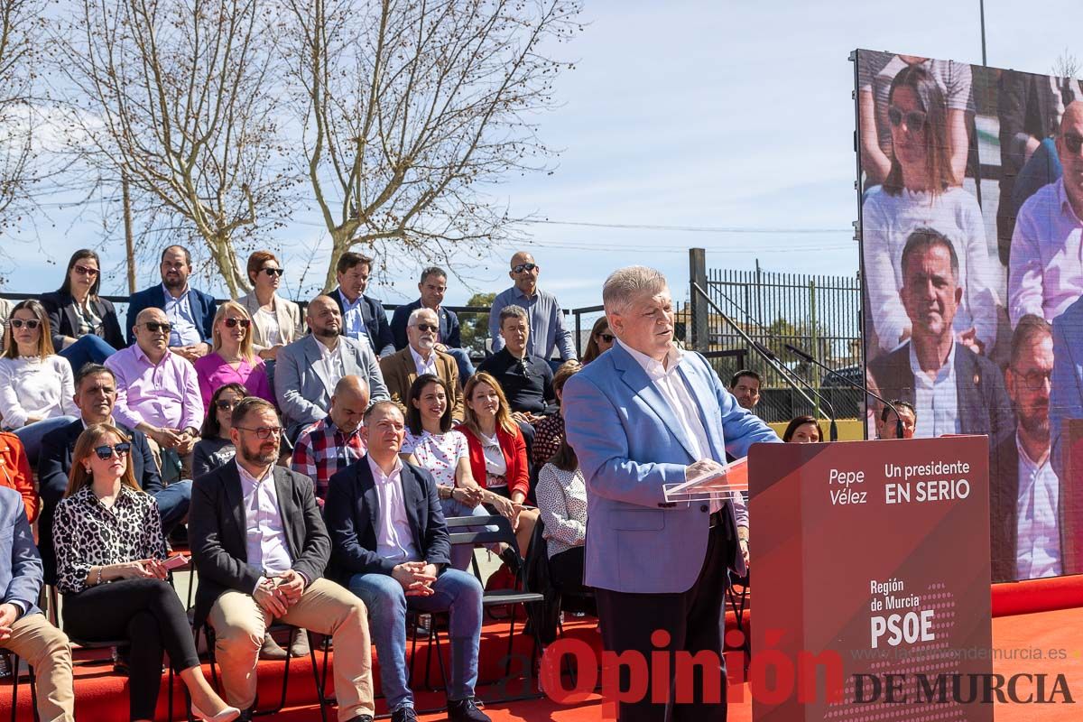 Presentación de José Vélez como candidato del PSOE a la presidencia de la Comunidad