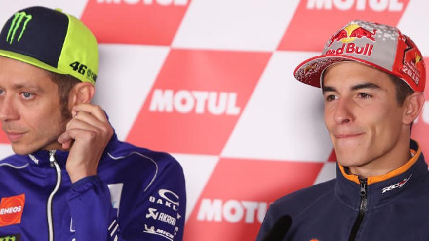 Márc Márquez y Valentino Rossi.