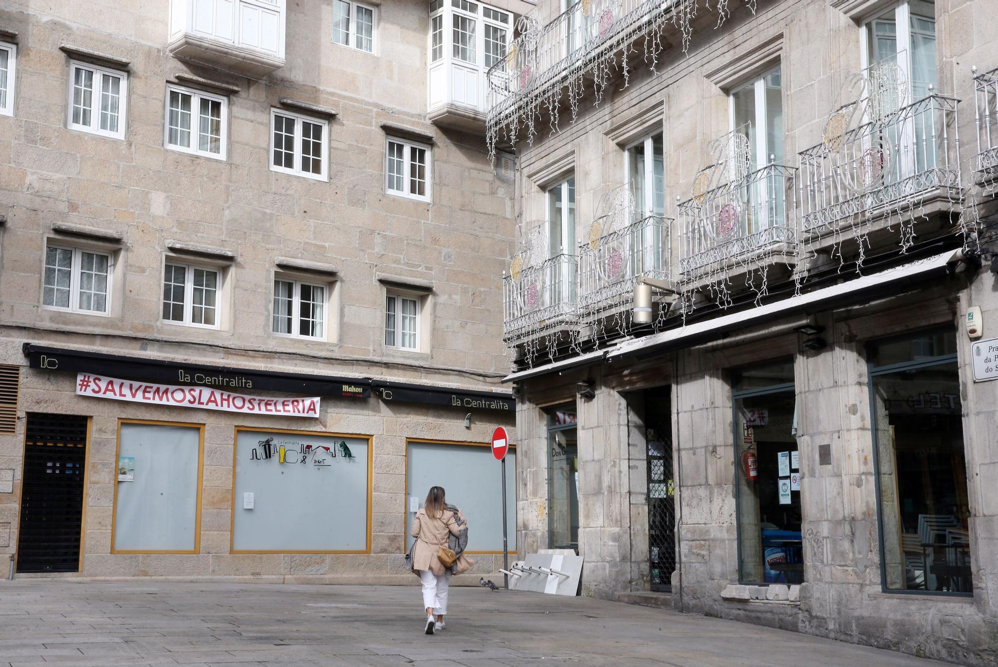 Así ha vivido Vigo el primer sábado de cierre de la hostelería