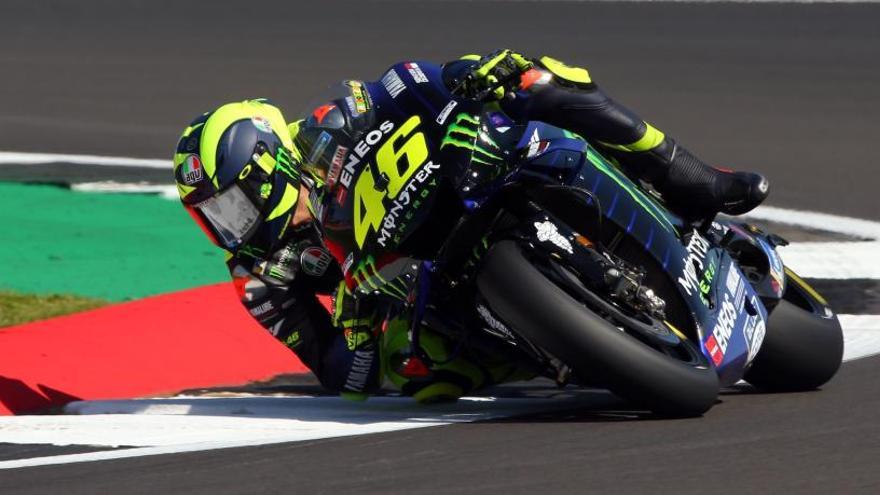 Valentino Rossi, en el circuito de Silverstone.