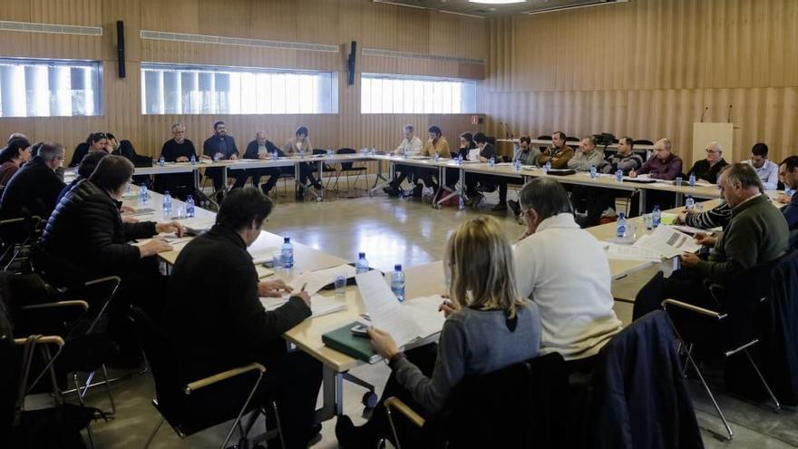 Imagen del Consell Agrari celebrado ayer en Palma entre la conselleria y las organizaciones agrarias isleñas.