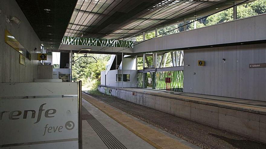 La nueva estación construida en Sama. | Fernando Rodríguez