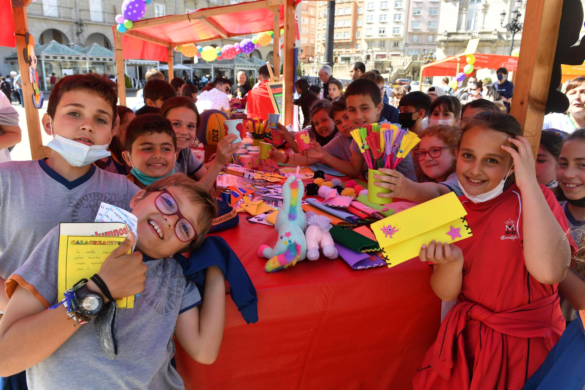 Los escolares del Proxecto Semente presentaron sus proyectos en María Pita