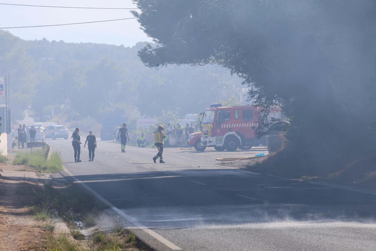 Incendio en Cala de Bou.