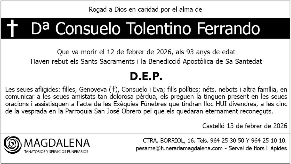 Dª Consuelo Tolentino Ferrando