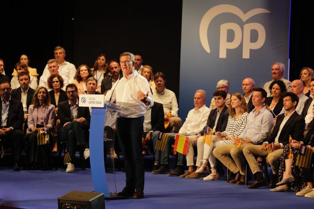 Feijóo participa en Palma en el acto central de campaña de Marga Prohens y el Partido Popular de Balears