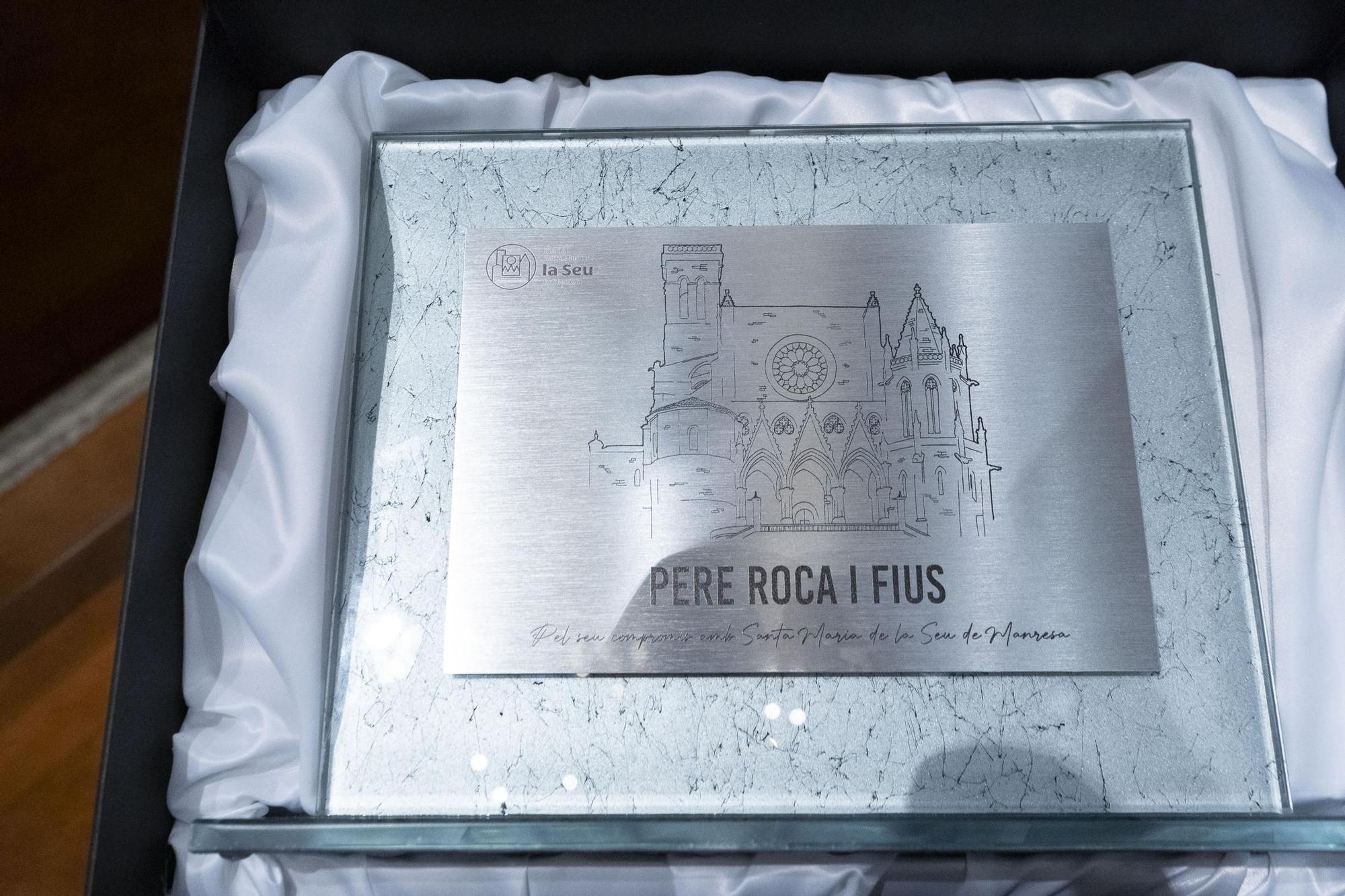 Homenatge a Pere Roca i Fius, "decorador", per la seva dedicació a la basílica de la Seu