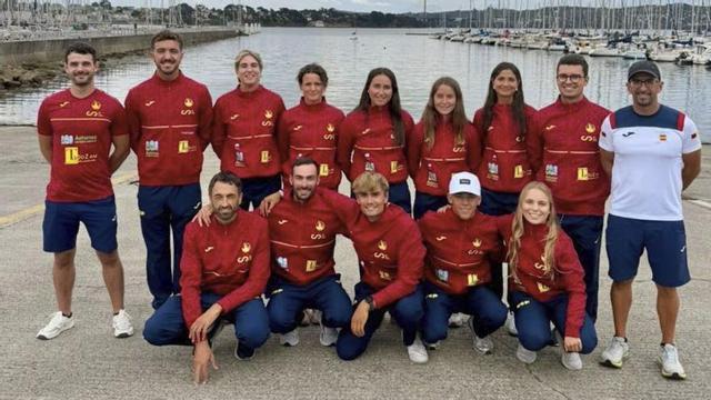 El equipo español de kayak de mar. |
