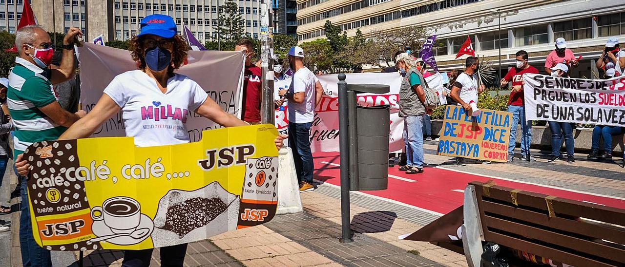 Manifestación de los trabajadores de JSP.