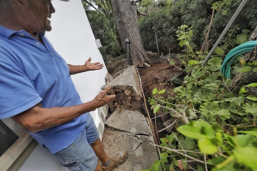 Trabajos en las zonas más afectadas por la tormenta en Baleares