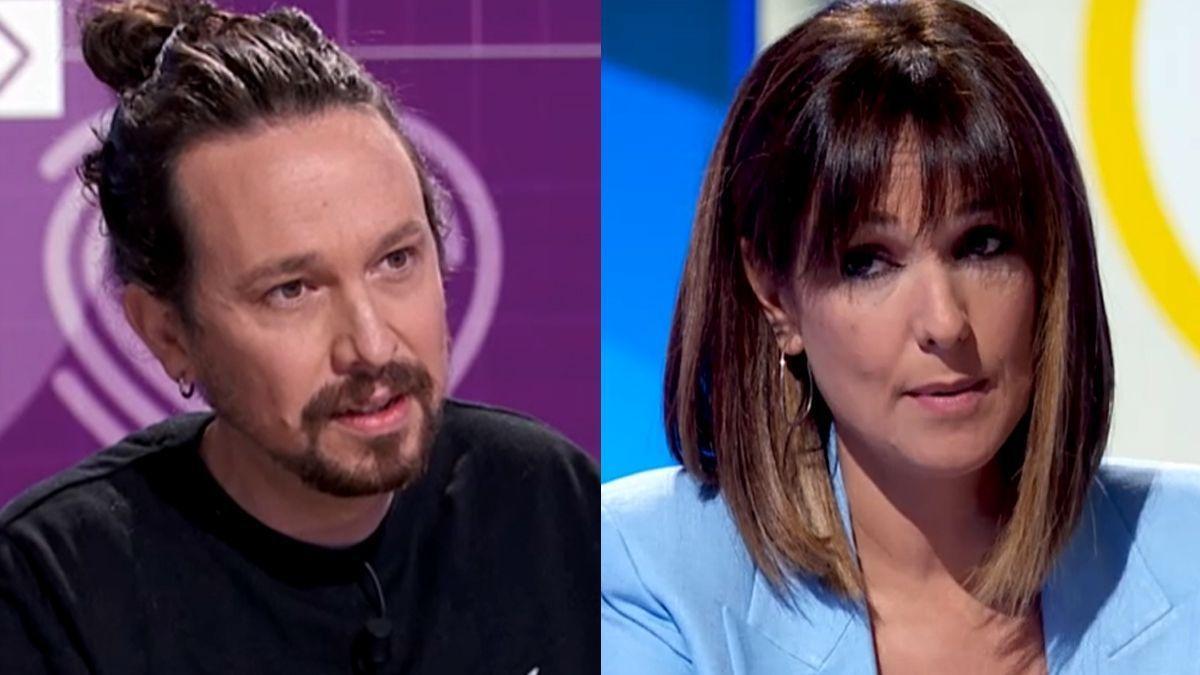 Mónica López y Pablo Iglesias.