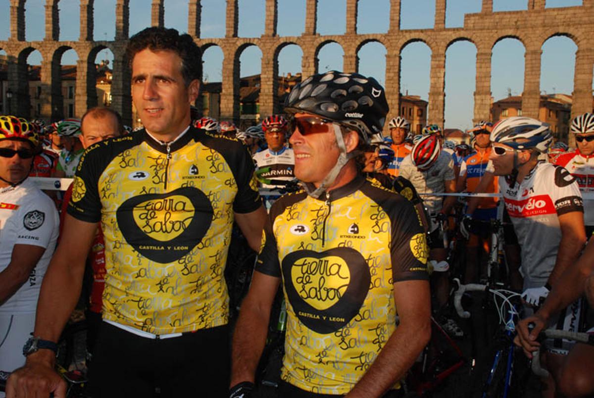 Miguel Indurain y Perico Delgado