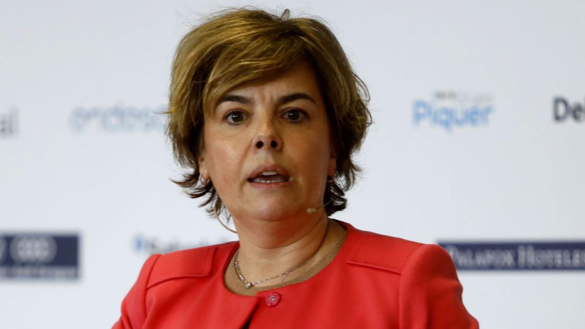 L’exvicepresidenta Soraya Sáenz de Santamaría en un fòrum d’executius. | MIGUEL ÁNGEL GRÀCIA L’exvicepresidenta Soraya Sáenz de Santamaría en un fòrum d’executius. | MIGUEL ÁNGEL GRÀCIA