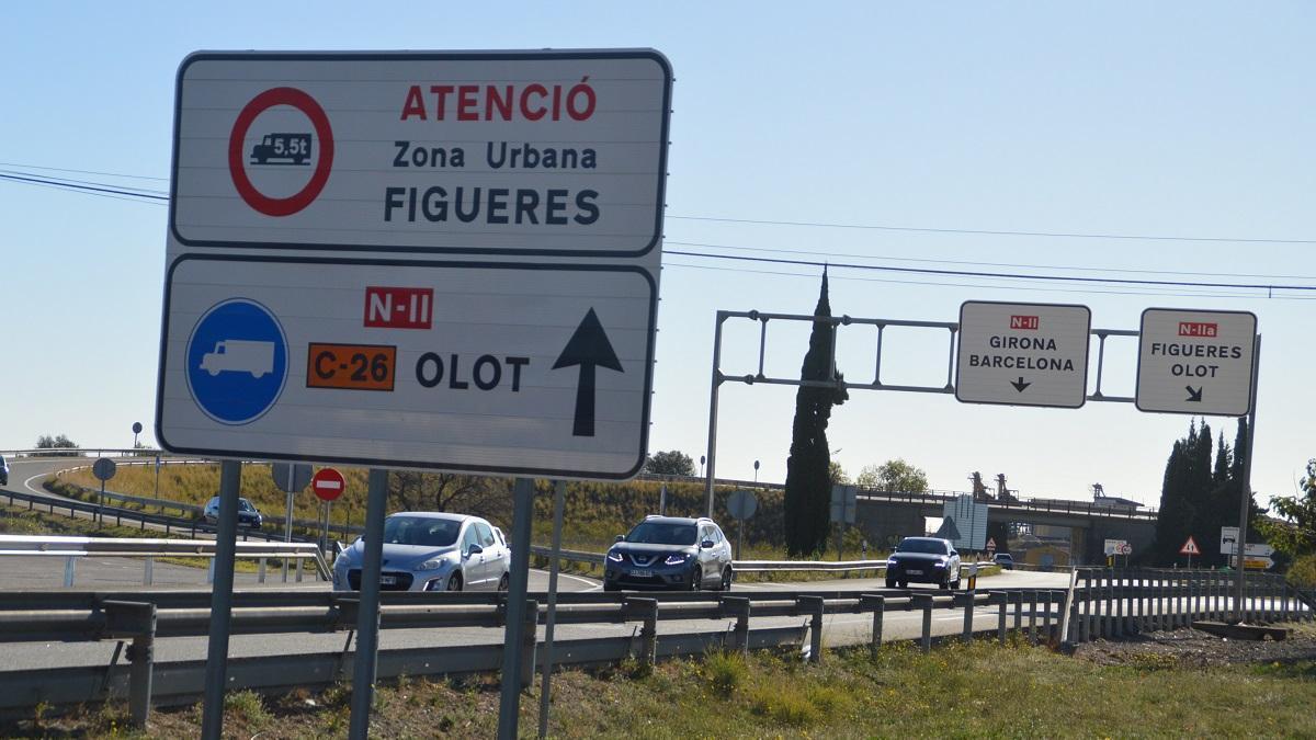 L'entrada del cinturó de ronda a Hostalets de Llers