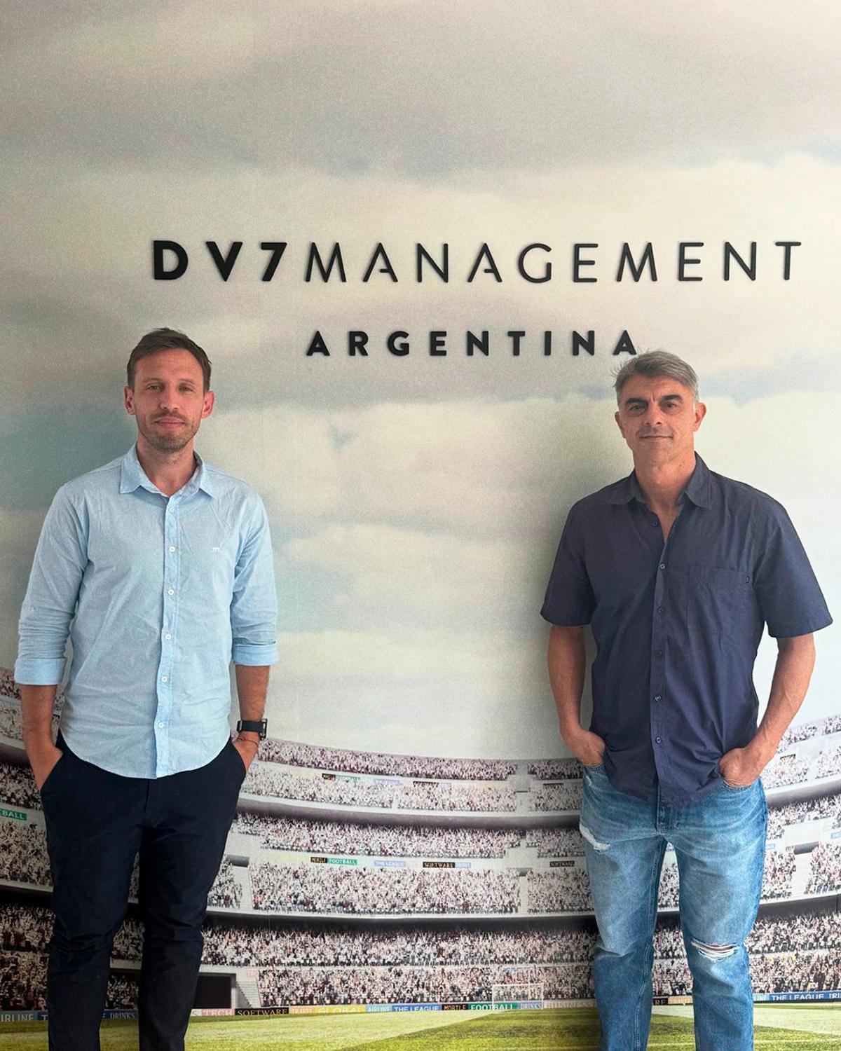 Claudio junto a Lucas Pittinari.